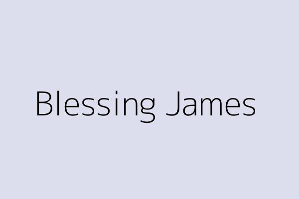 Blessing James